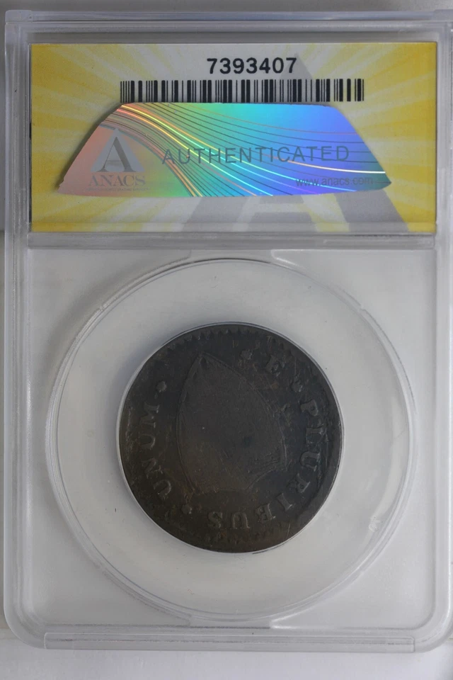 1786 .01 ANACS VG8 DETAILS NEW JERSEY MARIS 17-K CORRODED, SCRATCHED, TOOLED - Image 2 of 2