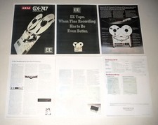 Akai Open Reel to Reel GX-747 EE Stereo Brochure '82 6 pgs, Article, Specs, Info