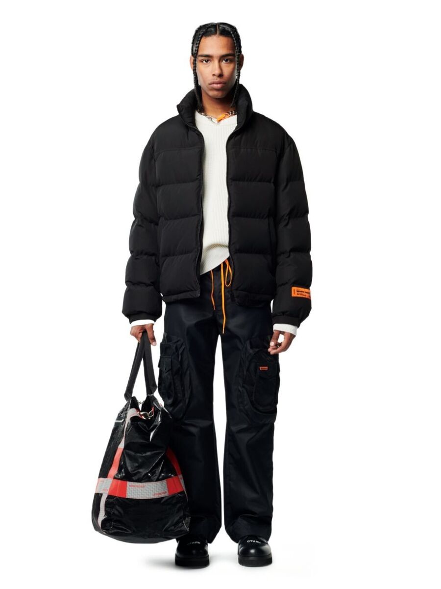 HERON PRESTON Black Ex-Ray Nylon Puffer Jacket Size XL (New HERON PRESTON Black Ex-Ray Nylon Puffer Jacket Size XL (New
