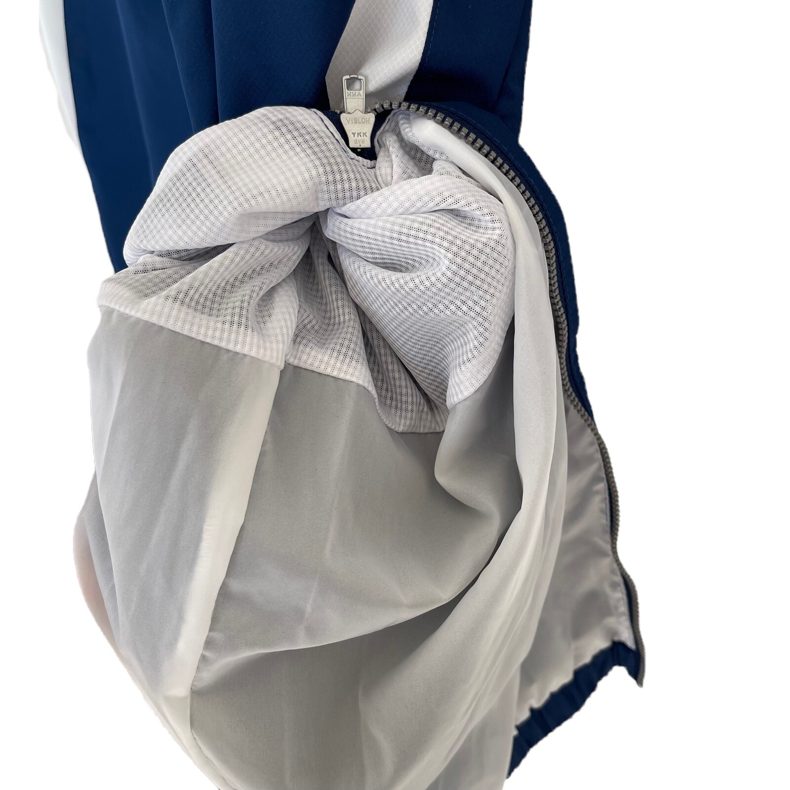 Giacca a vento vintage FILA pantaloni pista nylon blu bianco taglia L donna foderati sportivi