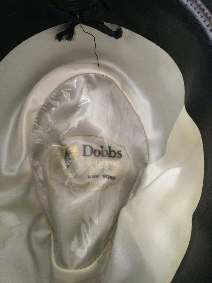 "De colección Mallory The Golden Torino Marrón Fedora Hombres Sombrero y Dobbs Sombrero Negro 6 7/8"" DsV" Foto 3 de 4