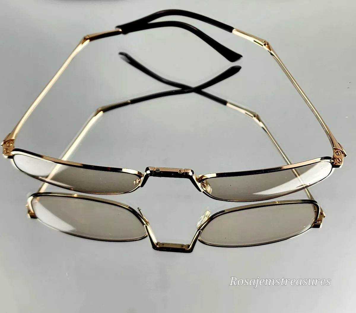 Christian Dior 2172 col. 41 Gold Tone Square Folding Eyeglass Frames - Amazing