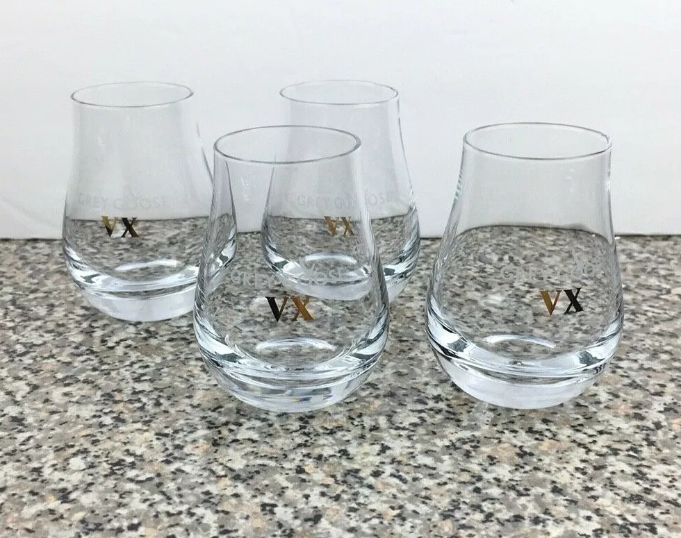 Grey Goose VX Tasting Glass Set of 4 Glasses 4 ounce capacity