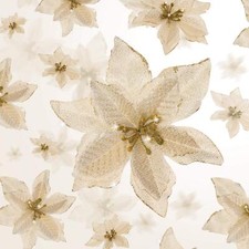 48 PCS Glitter Poinsettia Flowers Xmas Tree Wedding Ornaments 4 Assorted Sizes