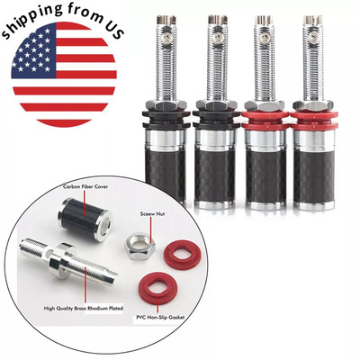 4pcs Rhodium Plated Binding Post HIFI Copper Speaker Banana Terminal Sockt