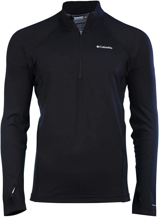 Columbia Men's Midweight Half Zip Omni Heat Top Black Shirt (M)