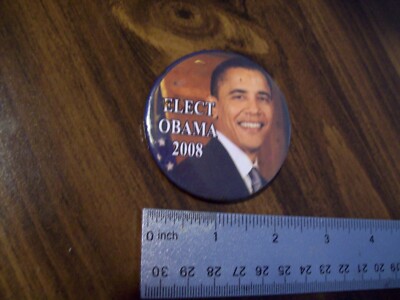 ELECT BARACK OBAMA 2 INCH PIN-BACK BUTTON 2008 PRESIDENTIAL CAMPAIGN PIN 