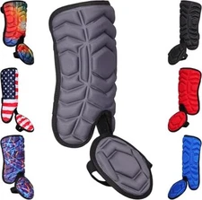 Exxact Sports Batter's Baseball Leg Guard with Adjustable Straps, Shin Guard