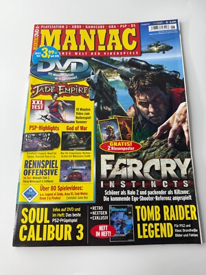 Maniac Videospiel Magazin 6/2005 FarCry Jade Empire Poster Soul Calibur 3 PS2