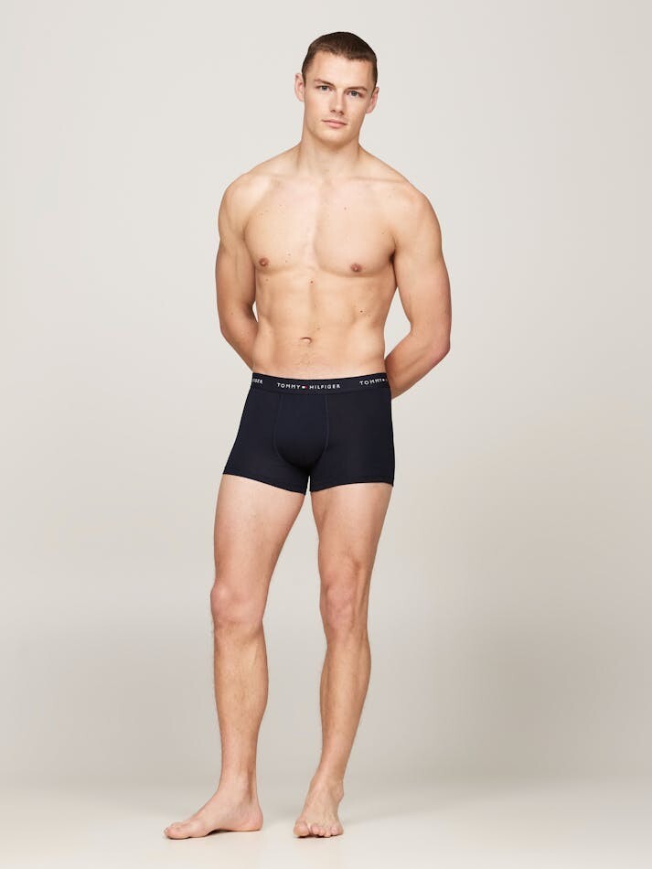 Tommy Hilfiger Signature Cotton Essentials Trunk 3-Pack Red White Navy Size M image 8