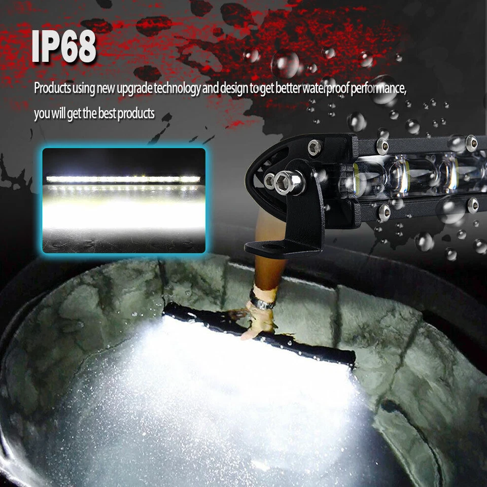 Barra de luz LED blanca combo rejilla delgada de 7 pulgadas para Polaris Sportsman SP 850 ATV Foto 2 de 4