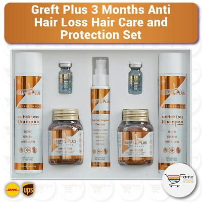 Greft Plus 3 Monate Anti-Haarausfall, nach Haartransplantation komplettes Haa...