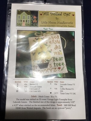Little House Needleworks All Dolled Up Pear Tree Cross Stitch Pattern - No Beads