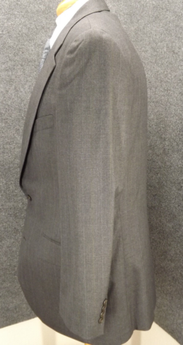 Chaps Ralph Lauren Mens Suit 42L Gray Pinstriped Wool 36x31.5 Pant 2 Button 2 Pc - Picture 7 of 14