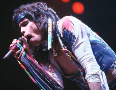 Steven Tyler of the band Aerosmith performs in Los Angeles 1987 OLD PHOTO 10