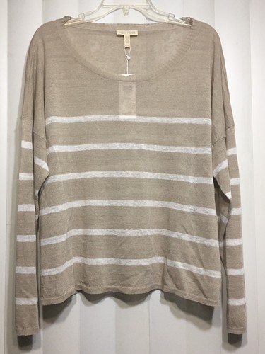 NWT $198 Eileen Fisher Natural White Bateau Neck Crop Top.SZ:XL - 第 6/8 張圖片