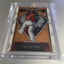 2022 Chronicles Crusade Josiah Gray RC #6! NEON ORANGE PRIZM SSP #'d 15/19! (E1)