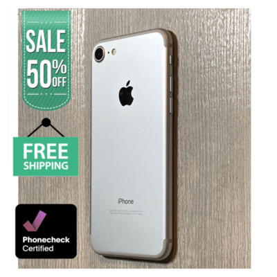 Apple iPhone 7 -32GB 128GB- Unlocked Verizon Silver/Black iOS 4G a1660 a1778