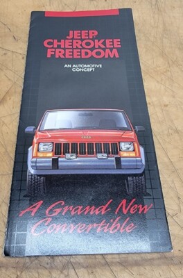 1990 Jeep Cherokee Freedom Concept Dealership Brochure Pamphlet