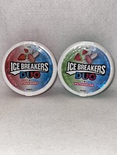 Ice Breakers Duo Fruit  Cool 1 Strawberry And 1 Watermelon Sugar Free Mints
