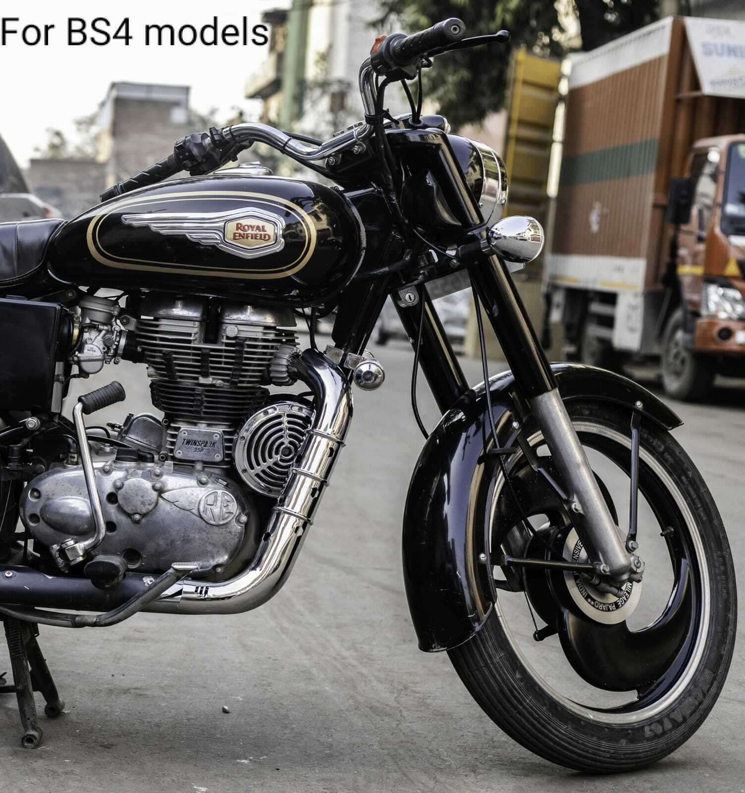 SS Exhaust Heat Protector Shield for Royal Enfield BS4 Classic Std Bullet.  | eBay