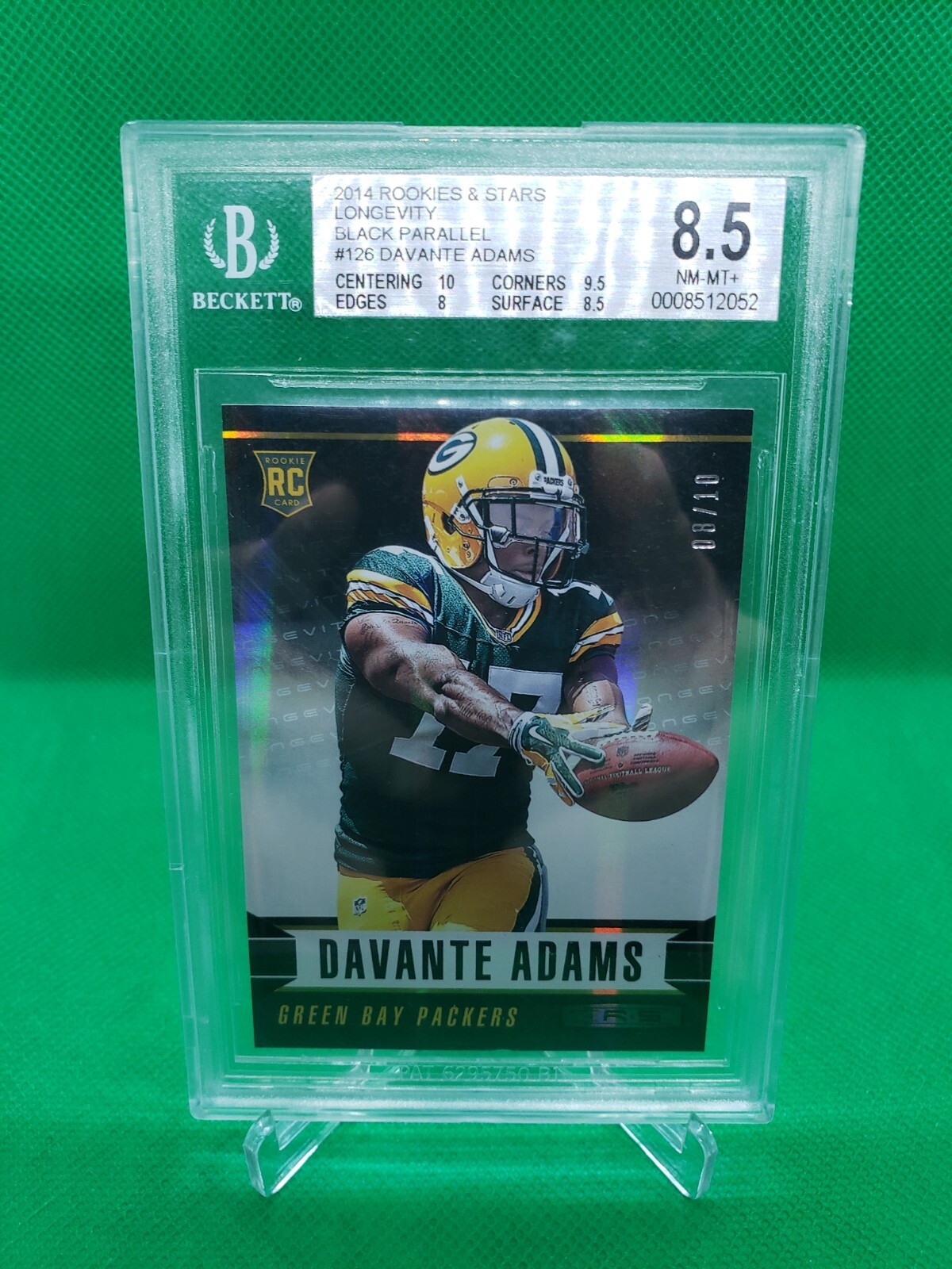 Davante Adams Panini National Treasures Green Bay Greats Signatures #LLSDA Black