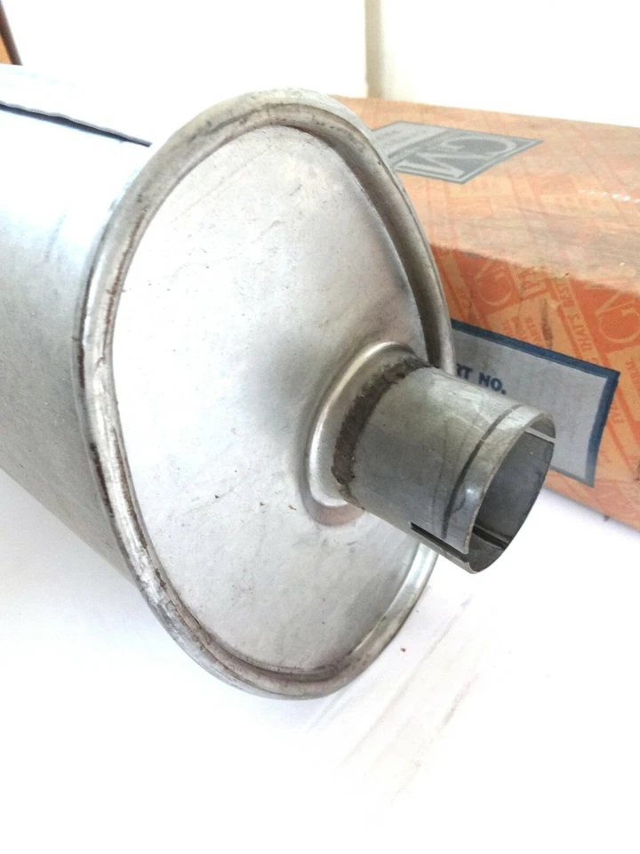 Silenciador de escape novo em folha 1962 - 1966 chevelle chevy ii nova aluminizado - Imagem 4 de 4