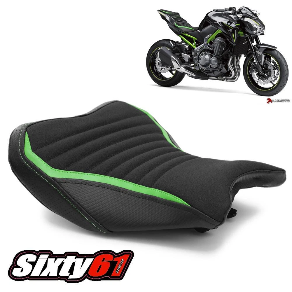 Z900 Seat Covers 2017 2018 2019 Black Green Sport Kawasaki Luimoto Front