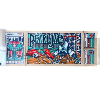 2018 Official Pearl Jam Seattle Home Shows poster by Brad Klausen
