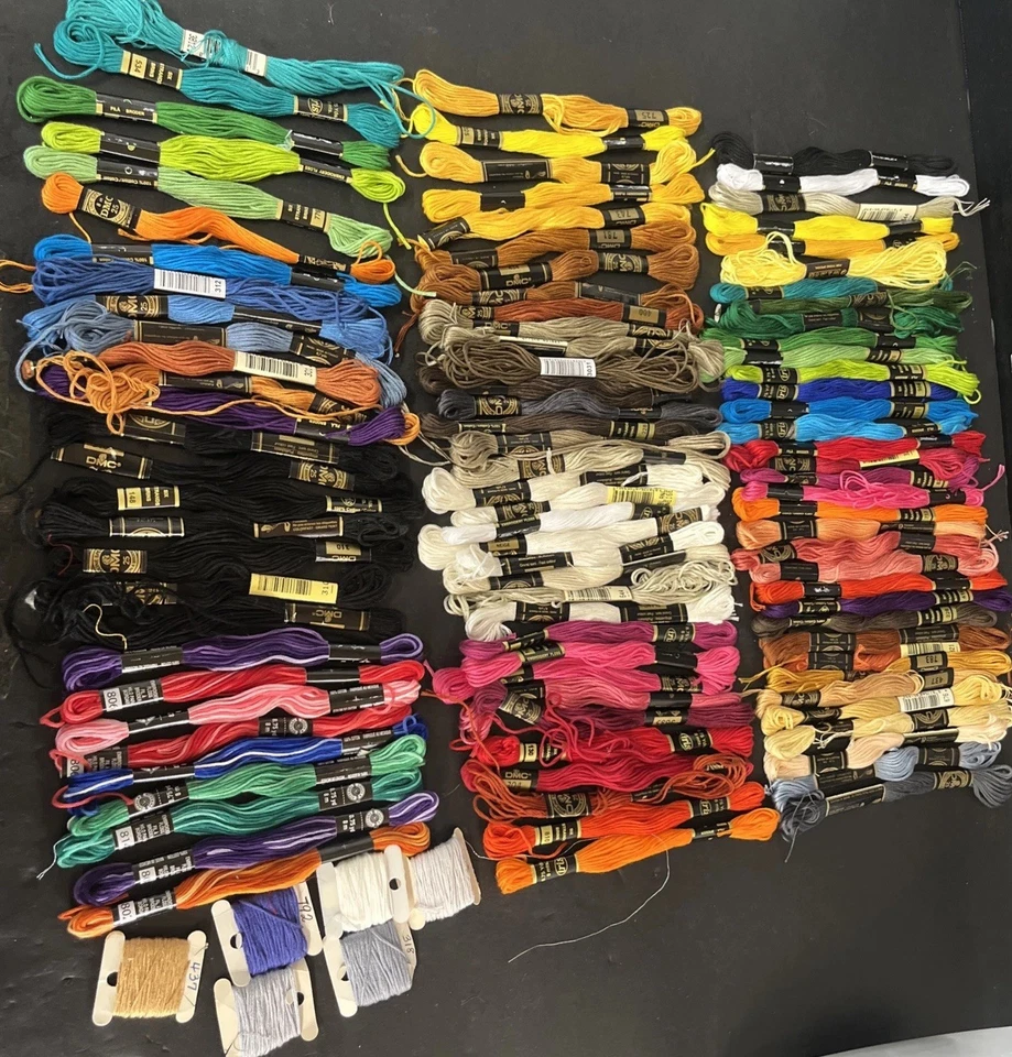 105 Skeins of Embroidery Floss Various Colors & Quality Brands Thread Craft Lot - Image 3 of 3