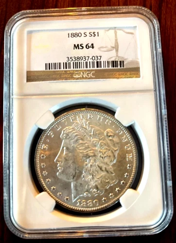 1880 S Morgan Silver Dollar $1 NGC MS 64 Great Eye Appeal Look!