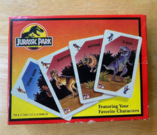 1993 Jurassic Park Dinosaur Escape Card Game Parker Brothers In Box With Manual