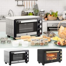 Mini Oven 16L Countertop Electric Grill w/ Adjustable Temp Timer 1400W