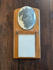 Scottish Terrier Wooden Plaque Wall Hanging With Note Pad