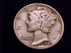 1930-S Mercury Dime, Fine Grade.