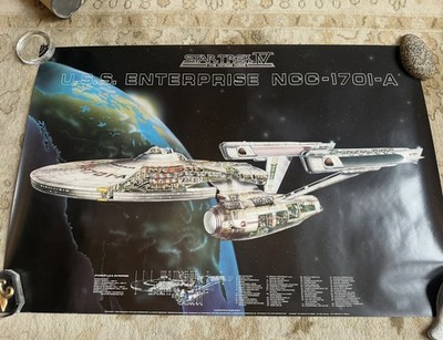 Star Trek U.S.S. Enterprise Poster 1986 Reprint David Kimble Art Print
