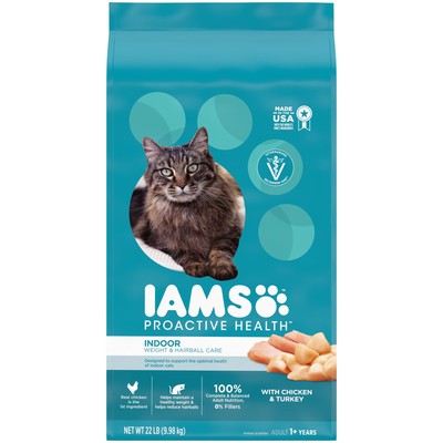 IAMS PROACTIVE HEALTH Adult Indoor Weight Control & Hairball Care Dry Cat Foo...