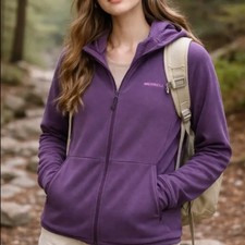 Merrell Geotex Textured Zip Up Lightweight Jacket Purple Size medium Gorpcore
