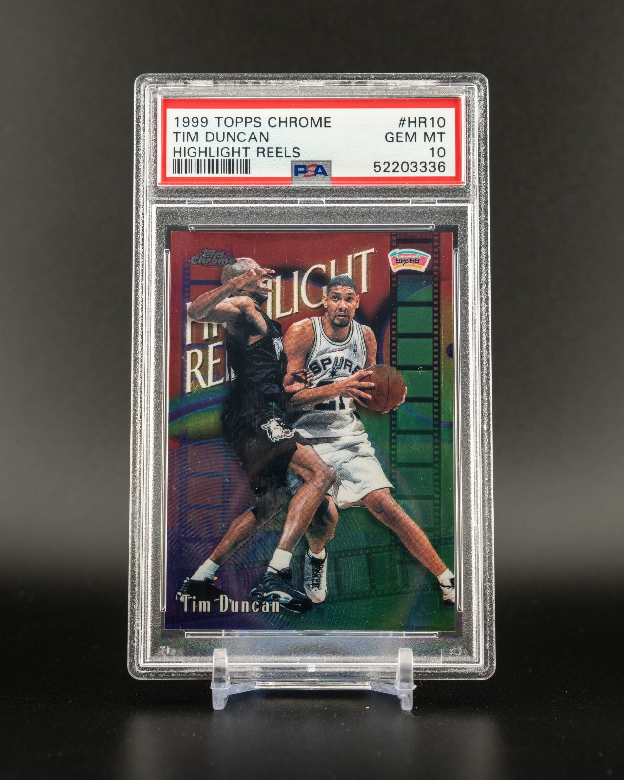 PSA 10 Tim Duncan 1999 Topps Chrome Basketball Highlight Reels San Antonio Spurs