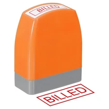 Billed Notice Stamp Self Inking, Office Stamps Pre Inked, Orange