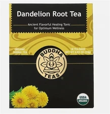 Buddha Teas Organic Dandelion Root Tea, 18 Tea Bags