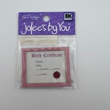 Jolee's Boutique Baby Girl Birth Certificate Scrapbook Embellishment