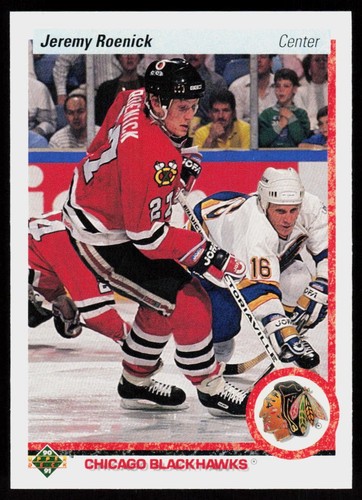 1990-91 Upper Deck Jeremy Roenick #63 CARTE HOCKEY Rookie Chicago Blackhawks RC