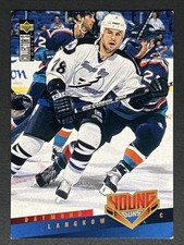 1995-96 Upper Deck Collectors Choice Daymond Langkow Young Guns Rookie Card #402. rookie card picture