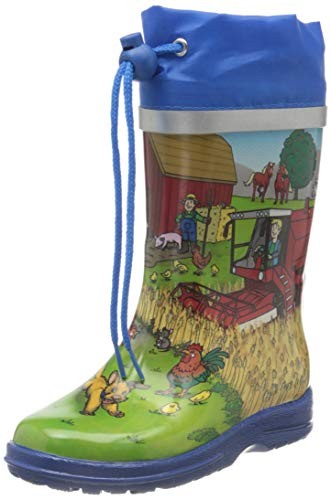 Beck Jungen Boerderij Gummistiefel, Mehrfarbig, 32 EU-image