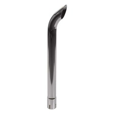 Exhaust Pipe Stack Replacement Universal - 1-78 X 24 Curved Chrome