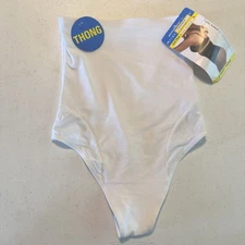 NWT Sz S Slimshaper By Miracle Brands White Mesh Extra Firm High Hi Waist Thong