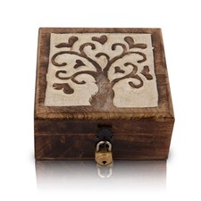 Great Birthday Gift Handmade Decorative Wooden Jewelry Box With Tree Of Life ...