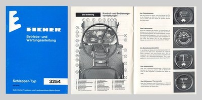 Eicher 3254 Königstiger 74 A Tractor Operating Instructions Tractor Original 1976