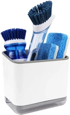 Sink Counter Caddy, Plastic Dish Sponge Holder, Kitchen Brush and Scrubber Organ
